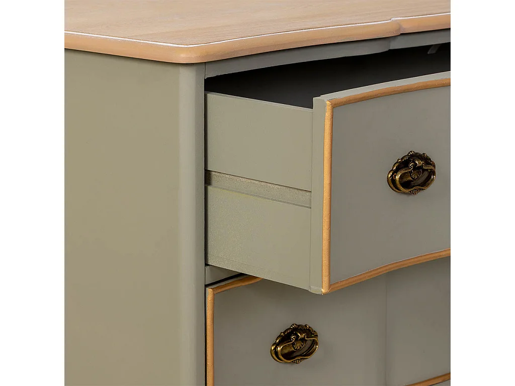 Grünes Sideboard aus Holz, 193x50x80h cm