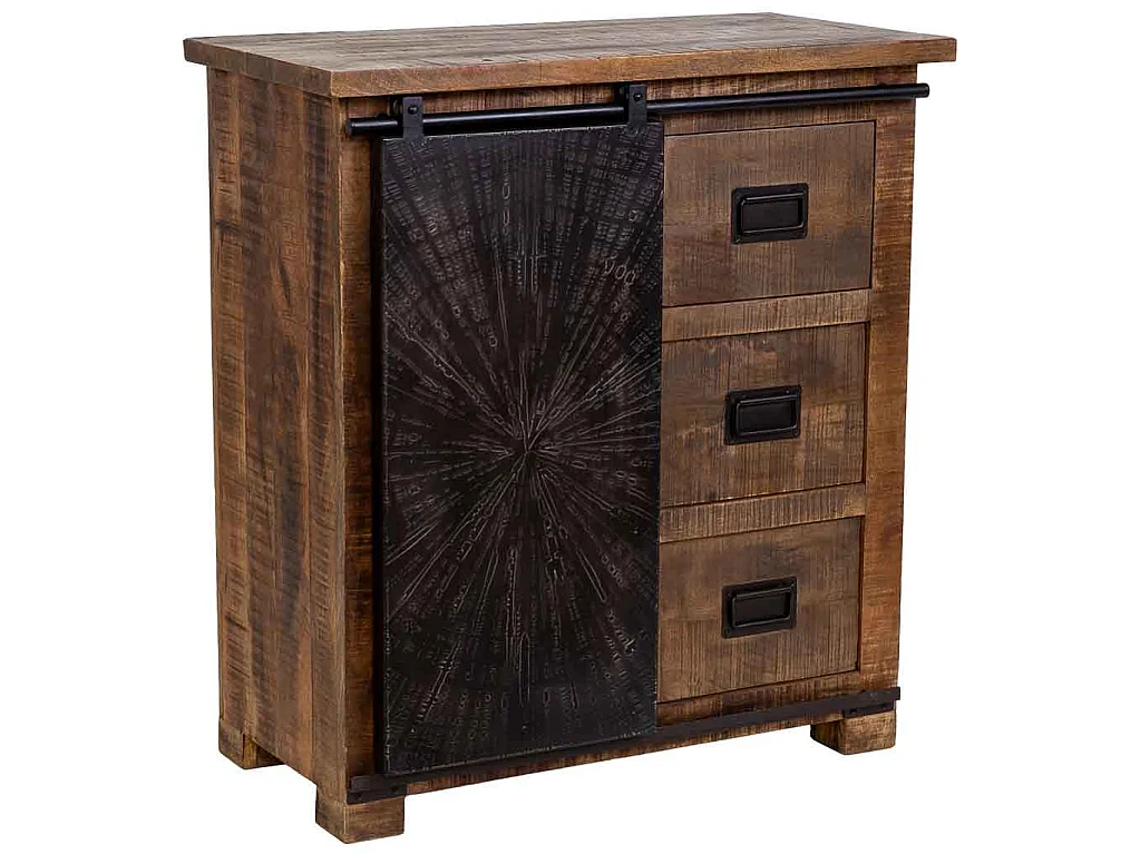 Recibidor de madera marrón 85x42x90h cm