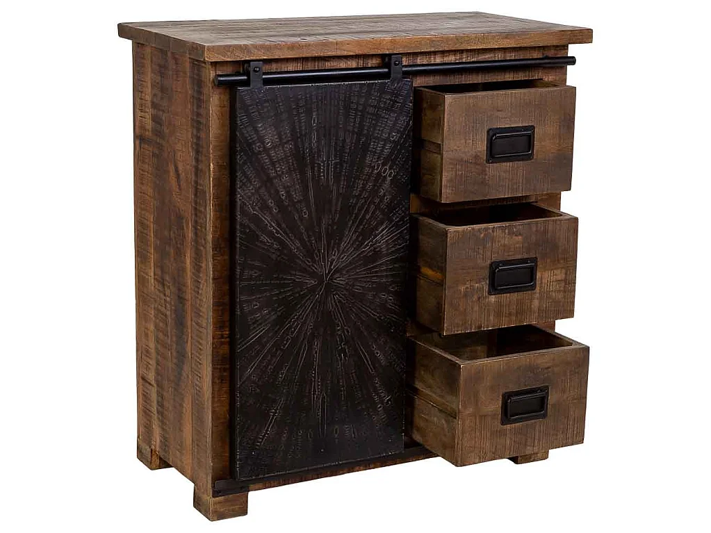 Recibidor de madera marrón 85x42x90h cm