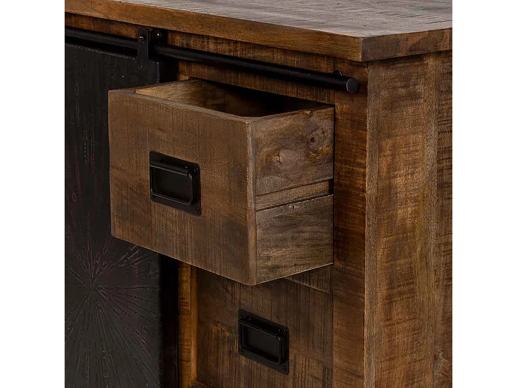 Recibidor de madera marrón 85x42x90h cm