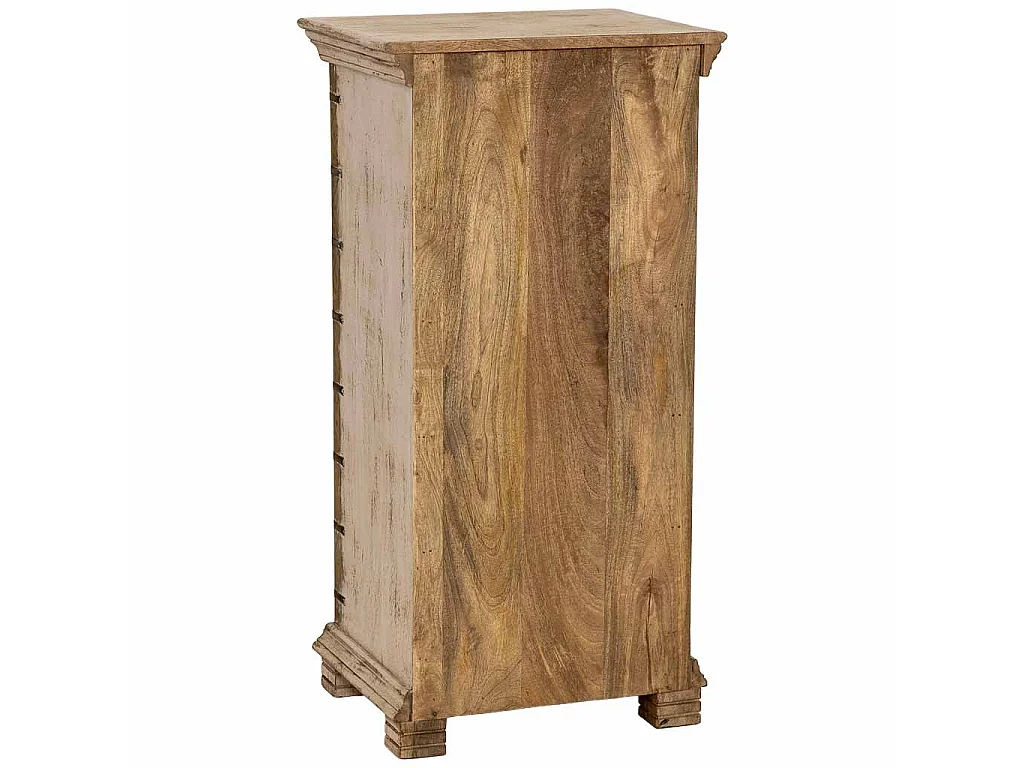 Commode artisanale en bois blanc 50x40x100h cm