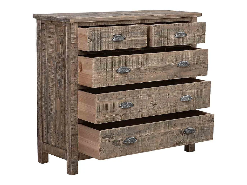 Cassettone in legno marrone 90x40x100h cm