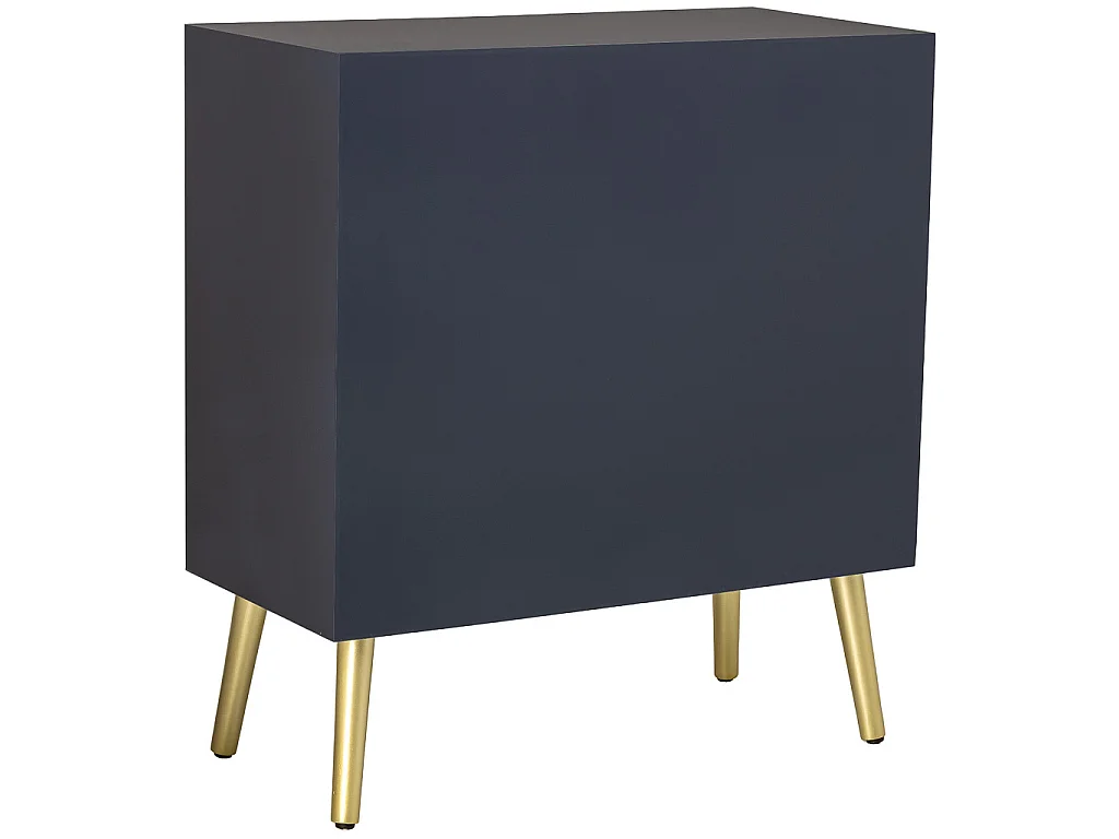 Cassettiera in legno nero 72.5x35x79h cm