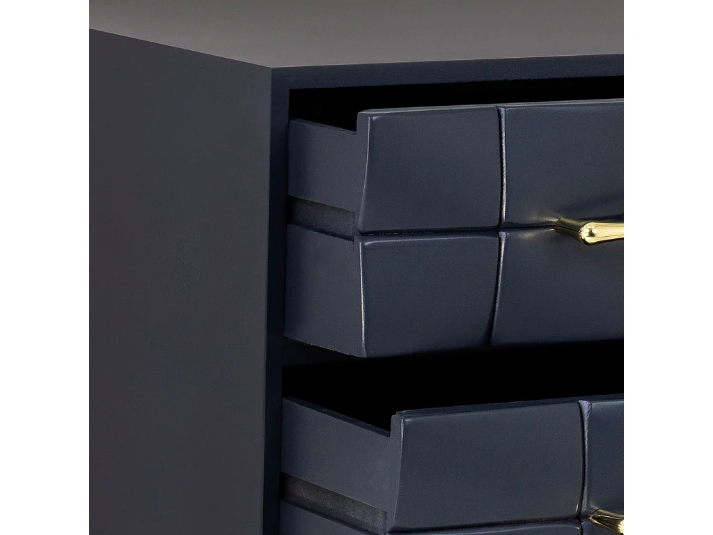 Cassettiera in legno nero 72.5x35x79h cm
