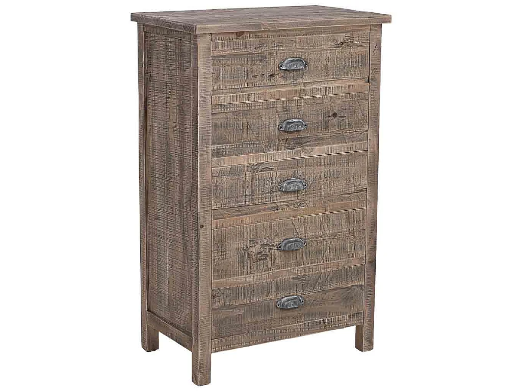 Cassettiera in legno marrone 65x40x103,5h cm