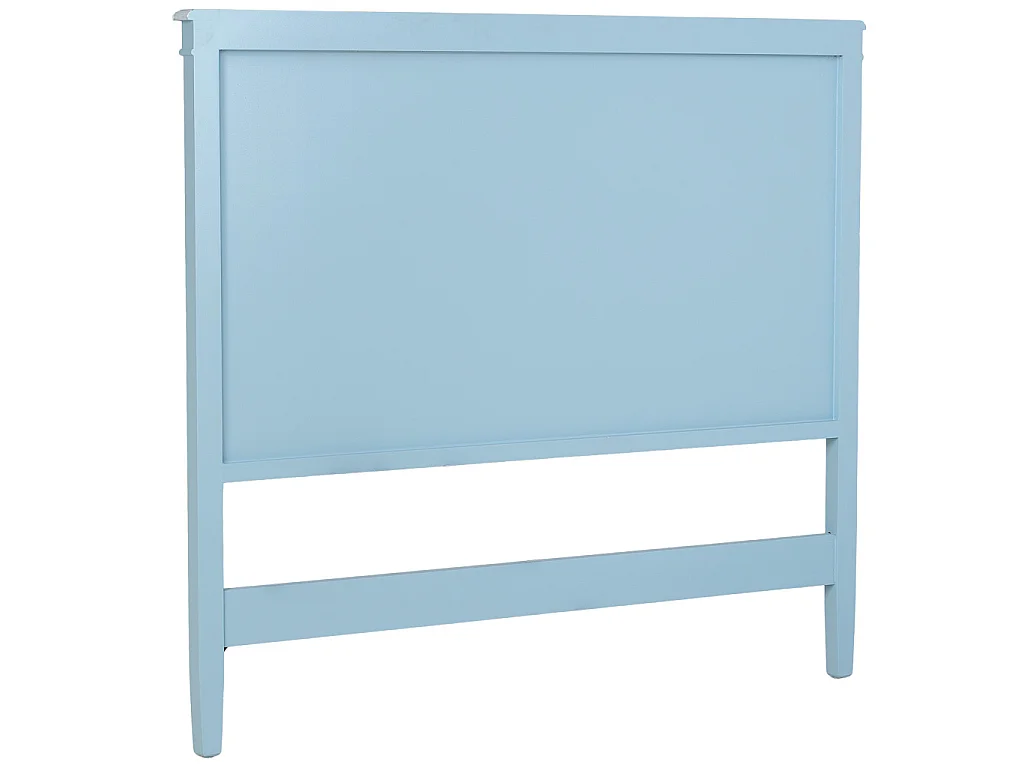 Tête de lit en bois avec grille bleu 150x6x130