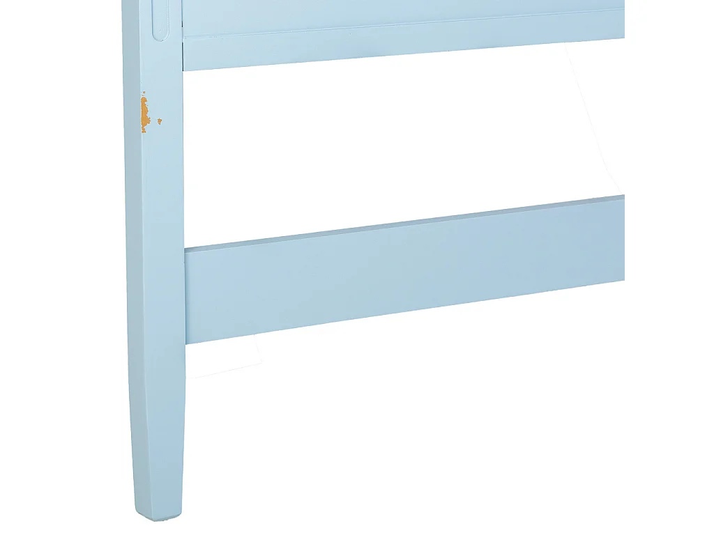 Tête de lit en bois avec grille bleu 150x6x130