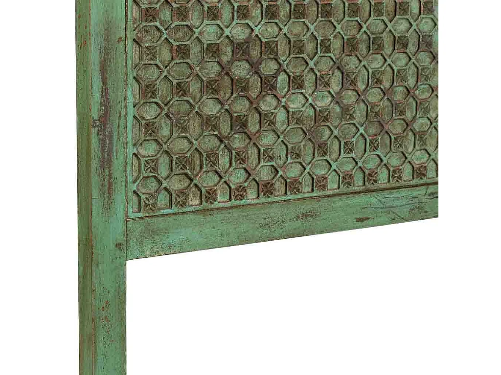 Tête de lit artisanale en bois vert 160 x 3 x 120 cm (h)