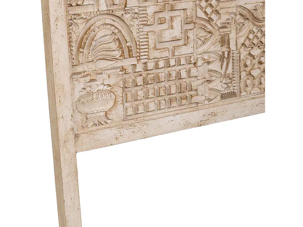 Tête de lit en bois beige sculptée à la main 160 x 3 x 120 cm (h)