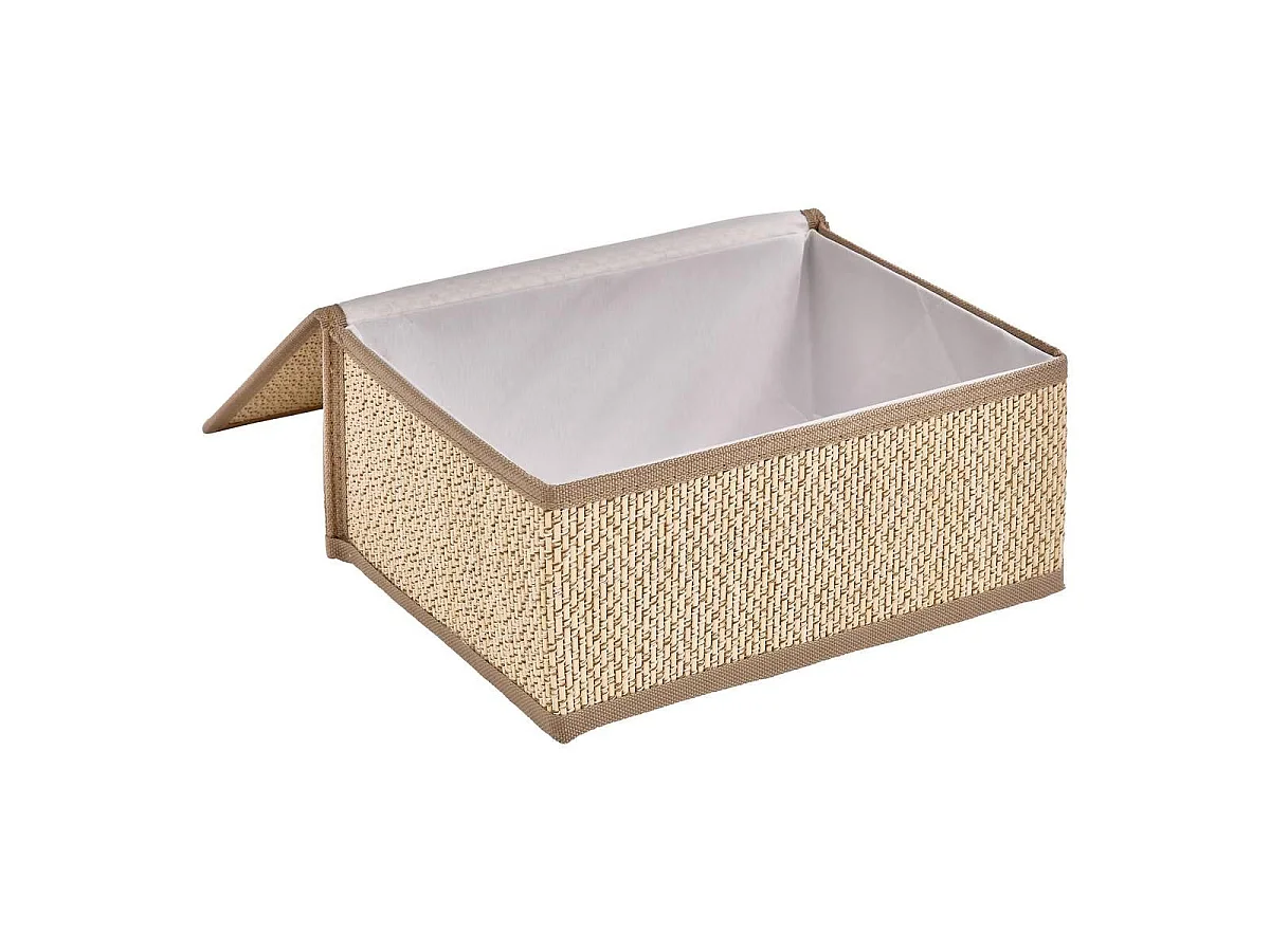 Lot de 3 Boîtes en Bambou "Stemy" 32cm Beige