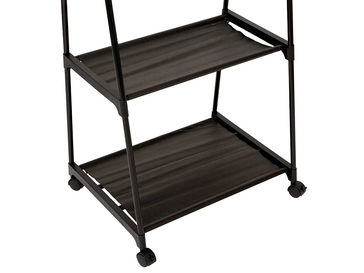 Portant à Vêtements Avec 2 Étagères "Intissa" 156cm Noir