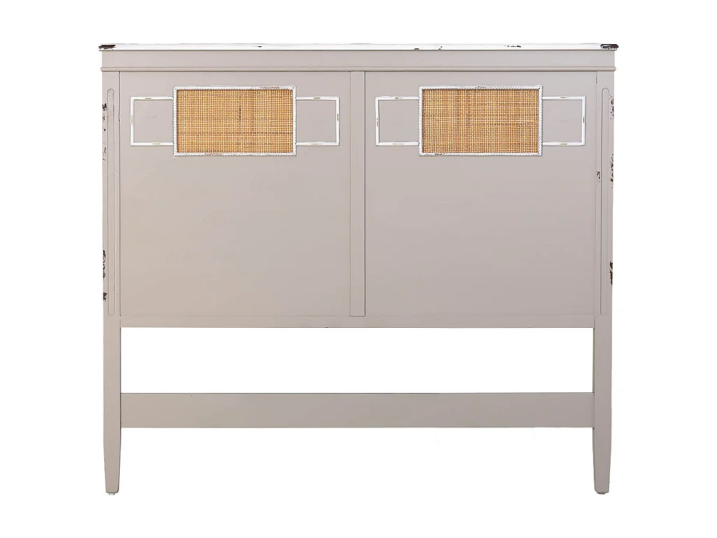 Tête de lit en bois avec grille gris 150x6x130