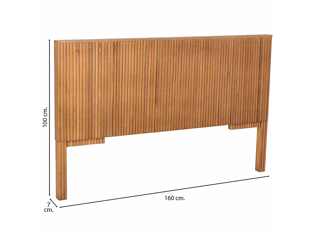 Tête de lit en bois marron 160x07x100