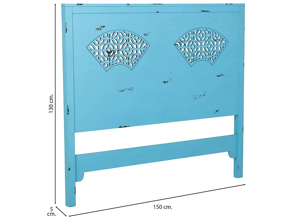 Tête de lit en bois bleu 150x5x130