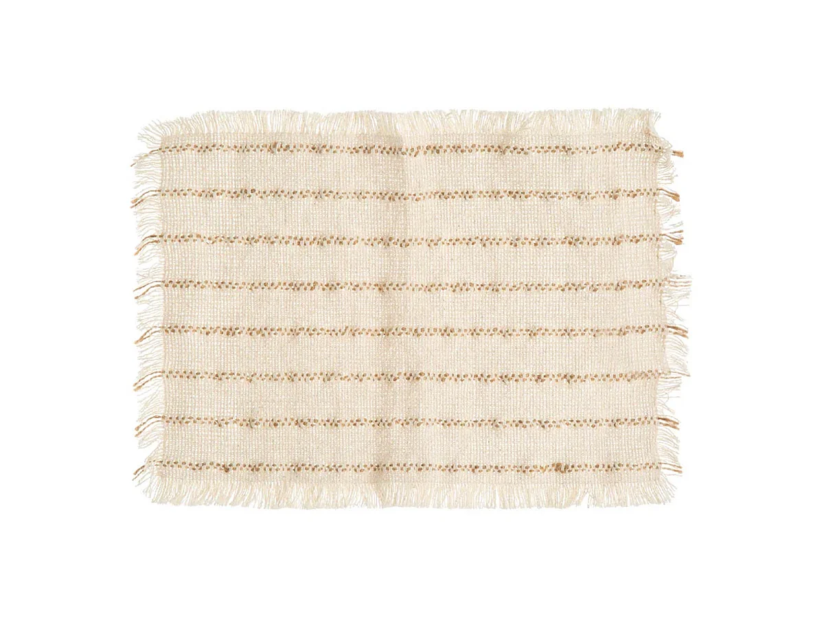 Set de Table Déco "Jute" 30x45cm Blanc