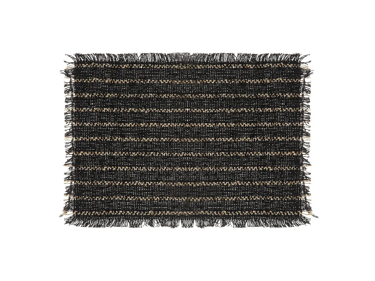 Set de Table Déco "Jute" 30x45cm Noir
