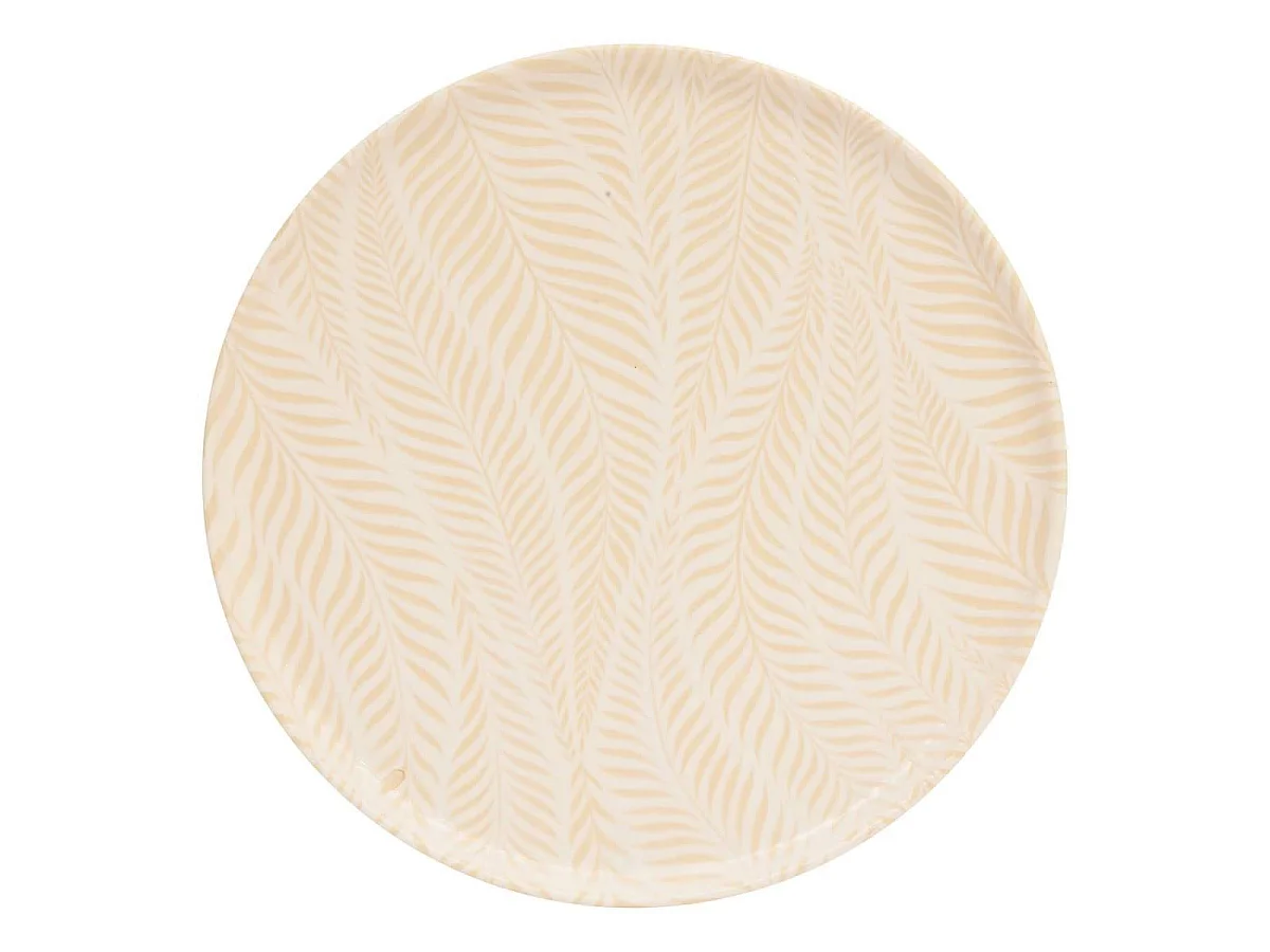 Lot de 6 Assiettes Plates "Gina" 28cm Crème