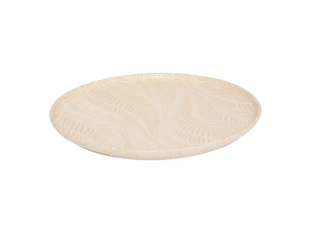 Lot de 6 Assiettes Plates "Gina" 28cm Crème