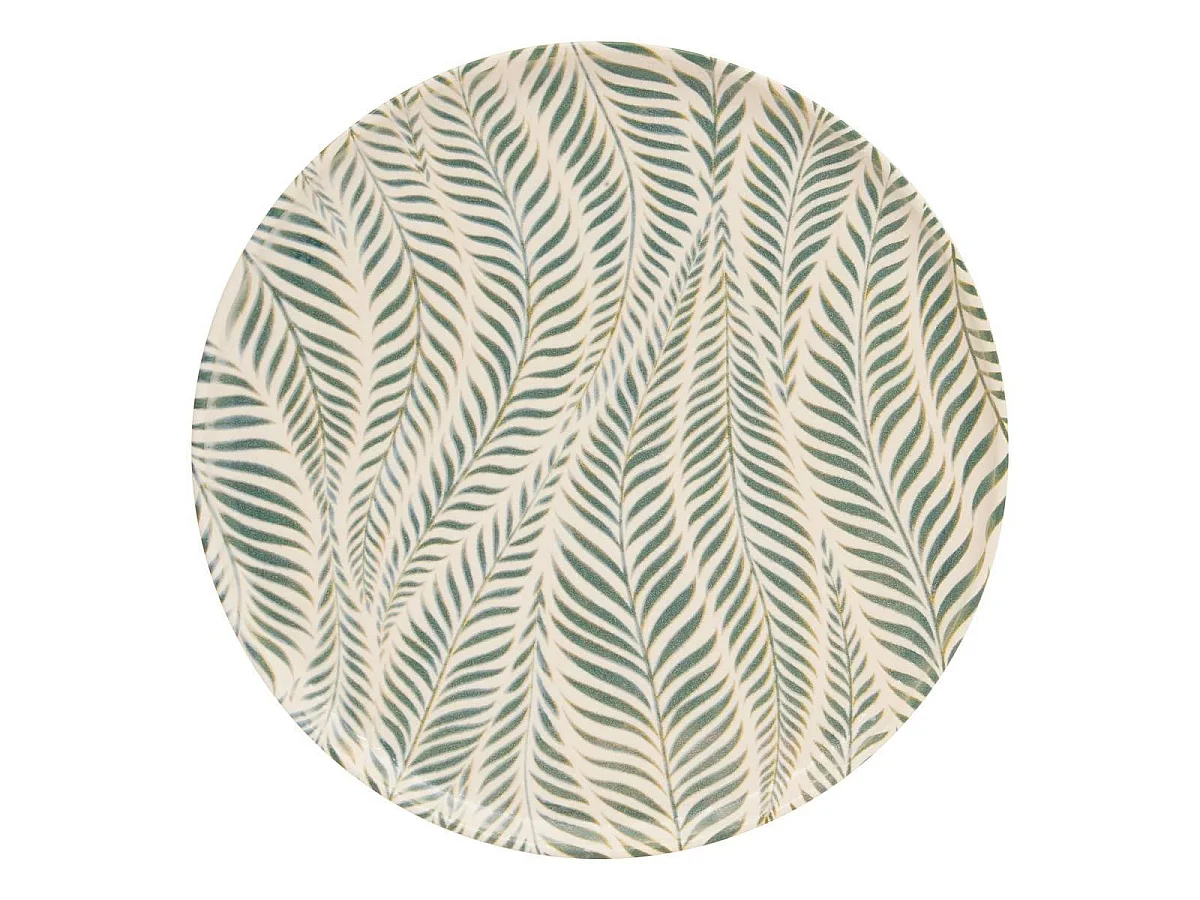 Lot de 6 Assiettes Plates "Gina" 28cm Vert