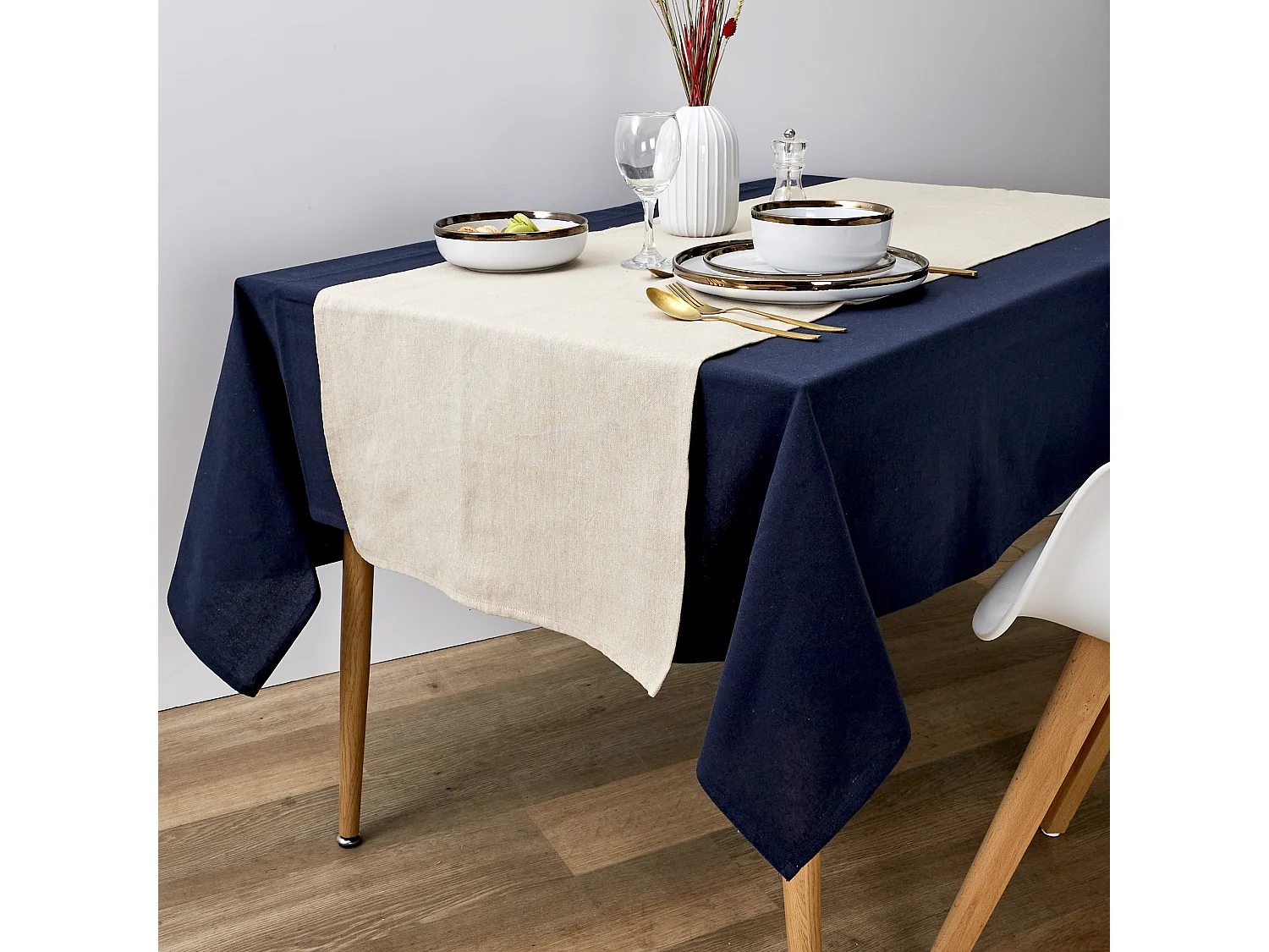 Chemin De Table Coton Beige 150x50cm