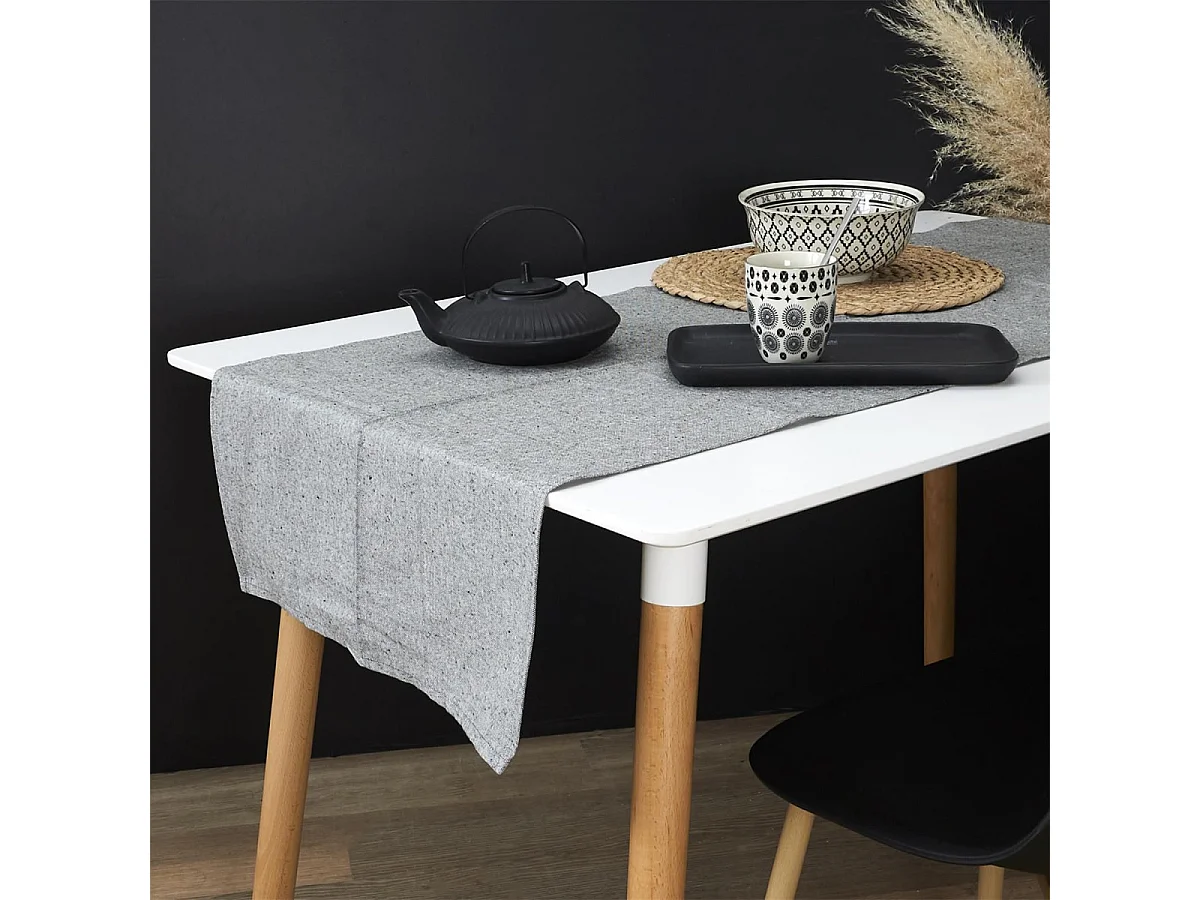 Chemin de Table Déco "Lunabel" 50x150cm Vert Olive