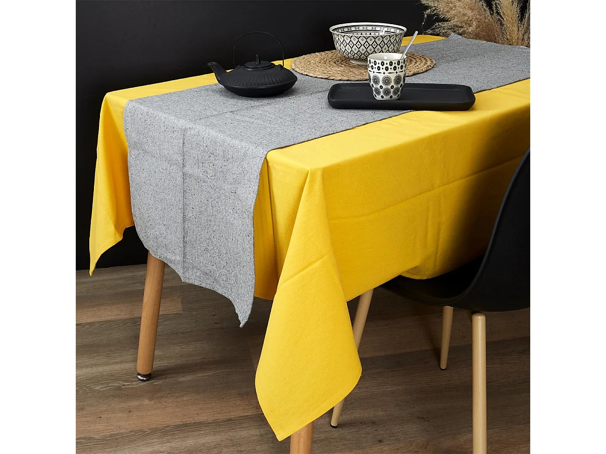 Chemin de Table Déco "Lunabel" 50x150cm Vert Olive
