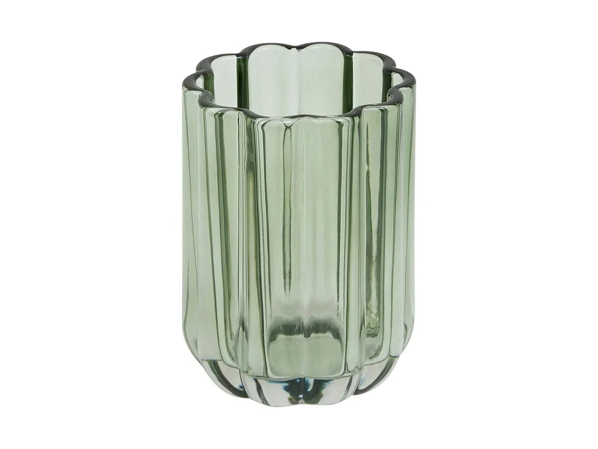 Gobelet Brosse à Dents en Verre "Floréa" 11cm Vert