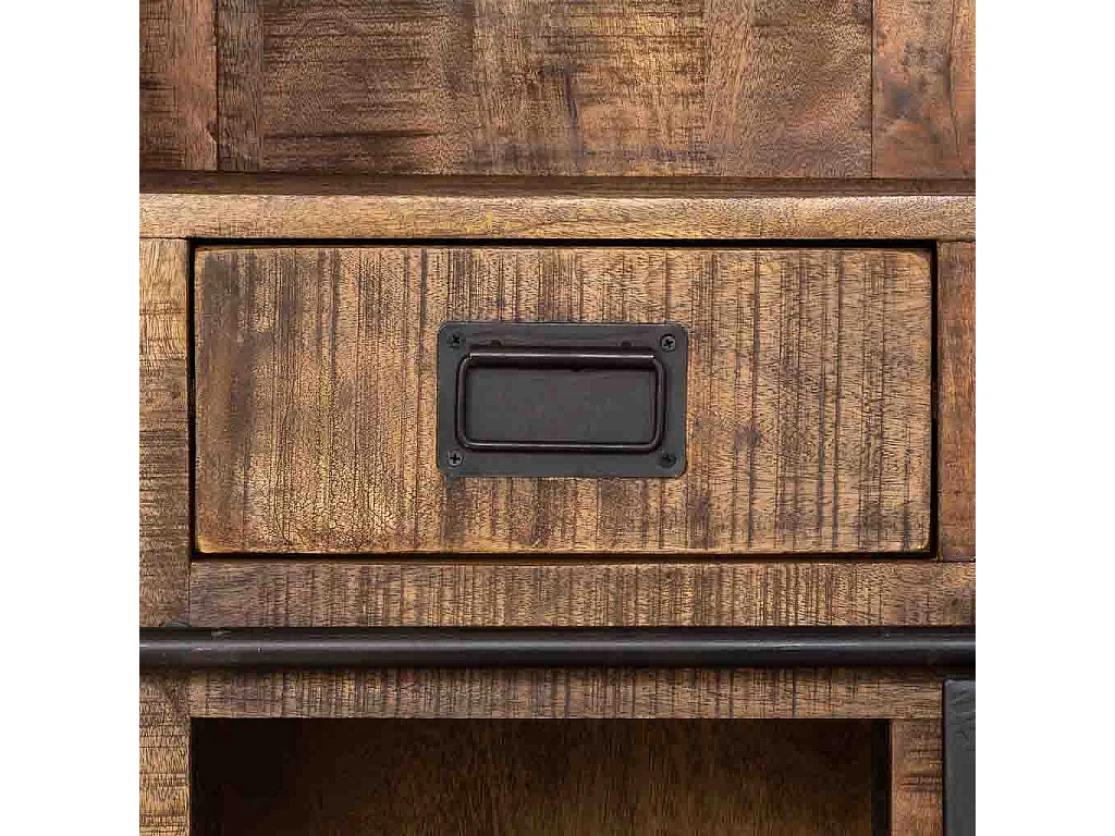 Brauner Weinregal aus Holz 80x39x170 cm (H)