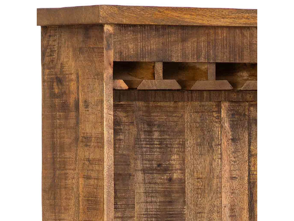 Brauner Weinregal aus Holz 80x39x170 cm (H)