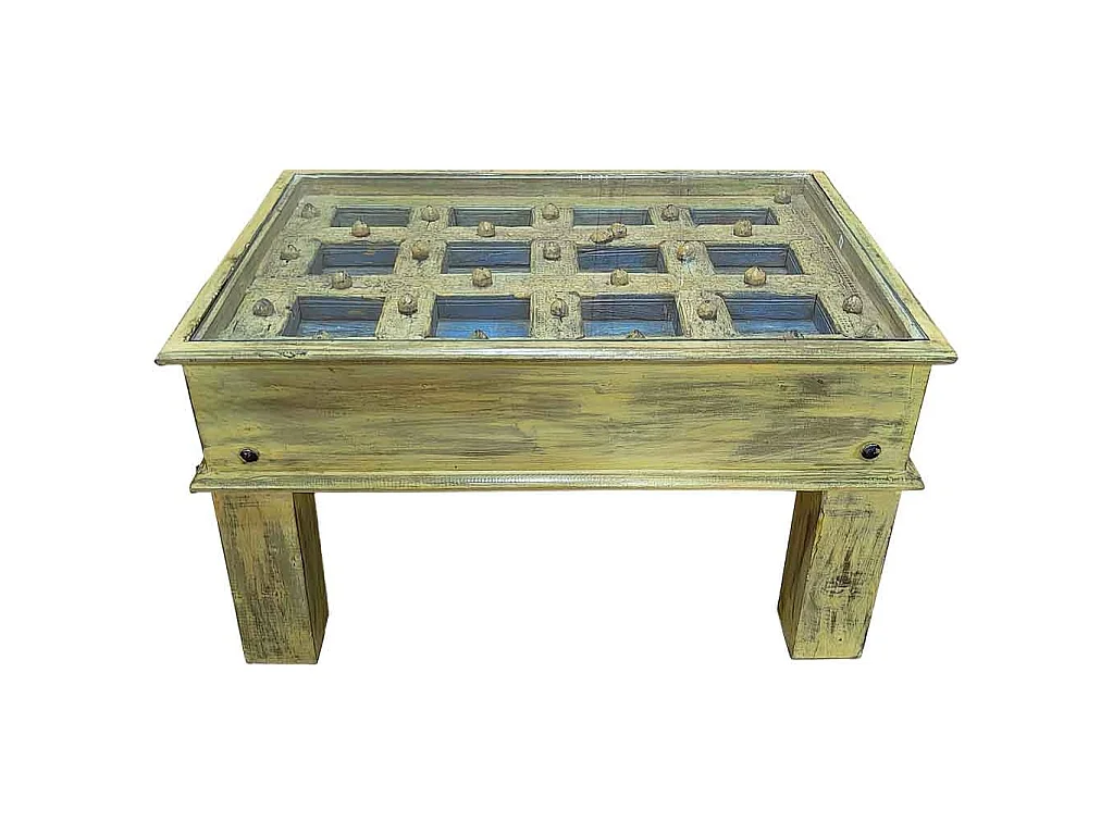 Table basse en bois faite à la main 77 x 56 x 45 cm (h)