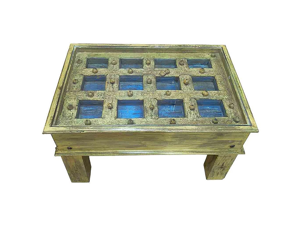 Table basse en bois faite à la main 77 x 56 x 45 cm (h)