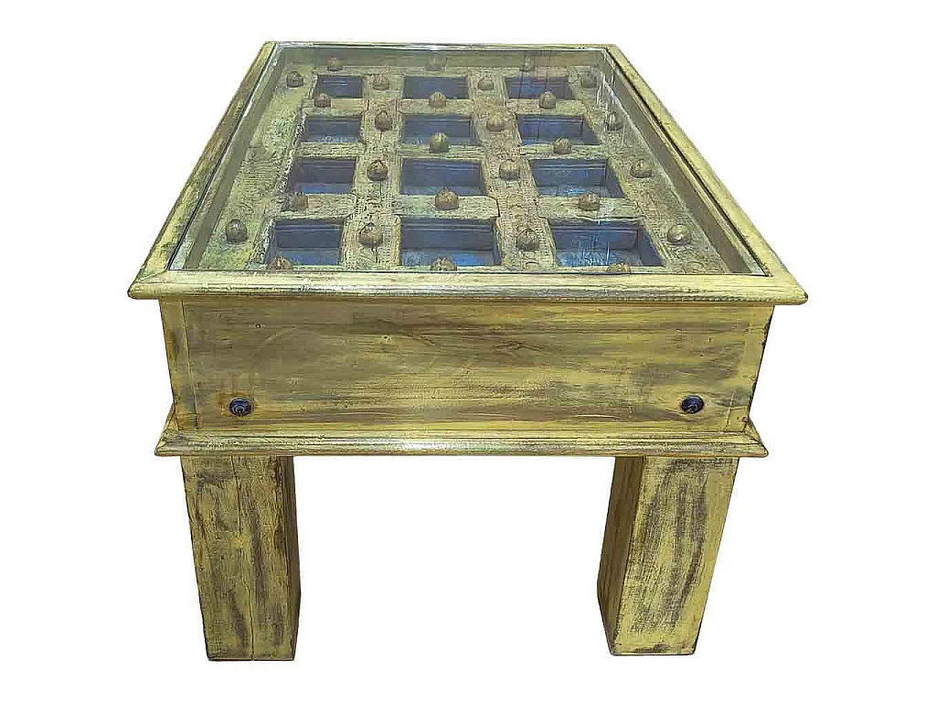 Table basse en bois faite à la main 77 x 56 x 45 cm (h)