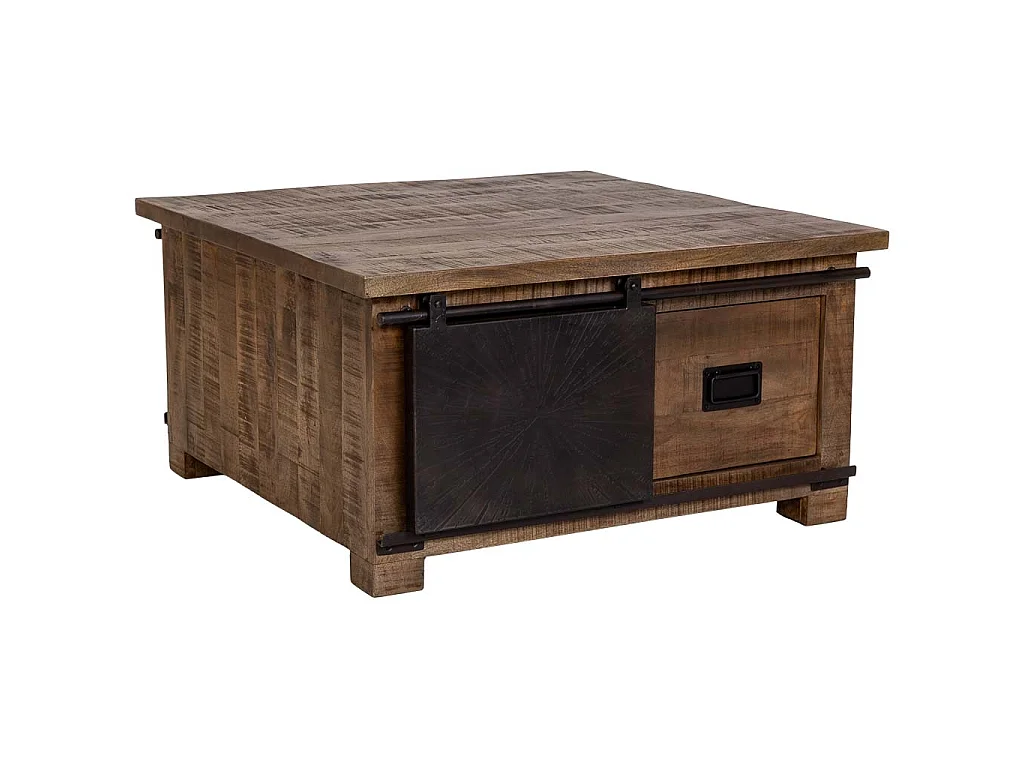 Mesa de centro madeira marrom 90x90x46h cm