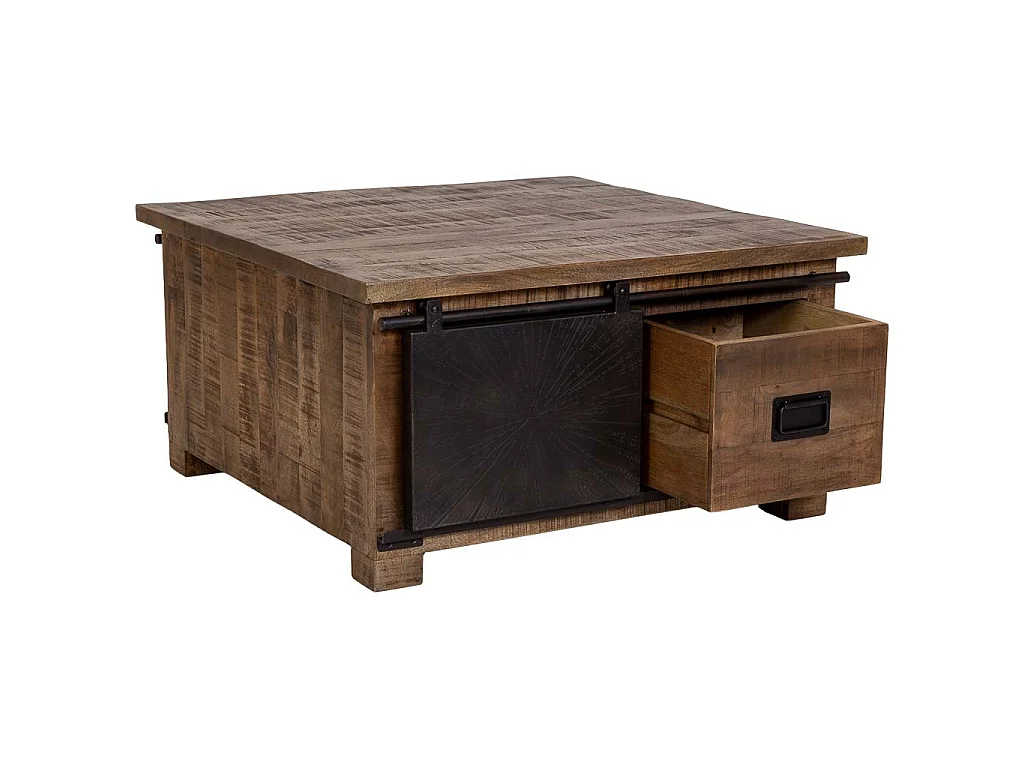Mesa de centro madeira marrom 90x90x46h cm