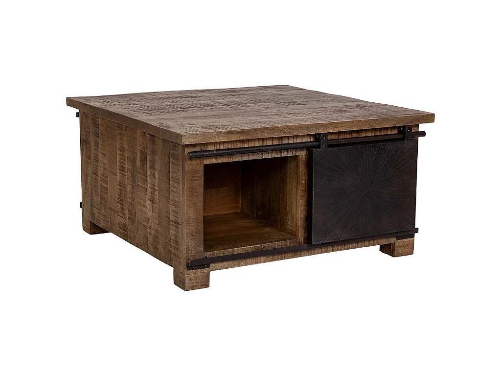 Mesa de centro madeira marrom 90x90x46h cm