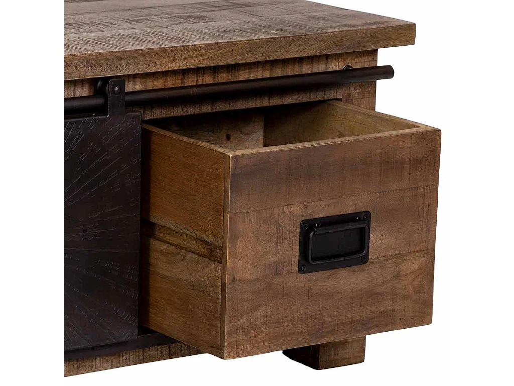Mesa de centro madeira marrom 90x90x46h cm