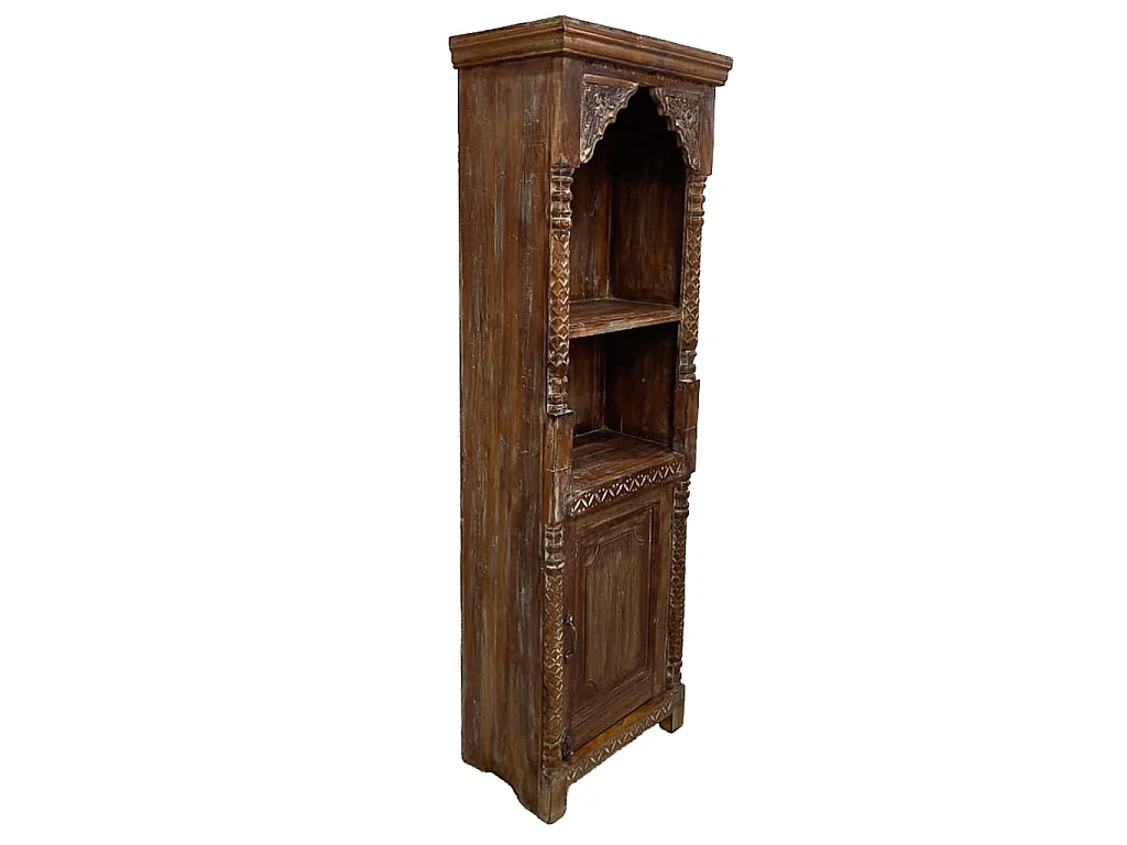 Estante artesanal em madeira 58x35x183 cm