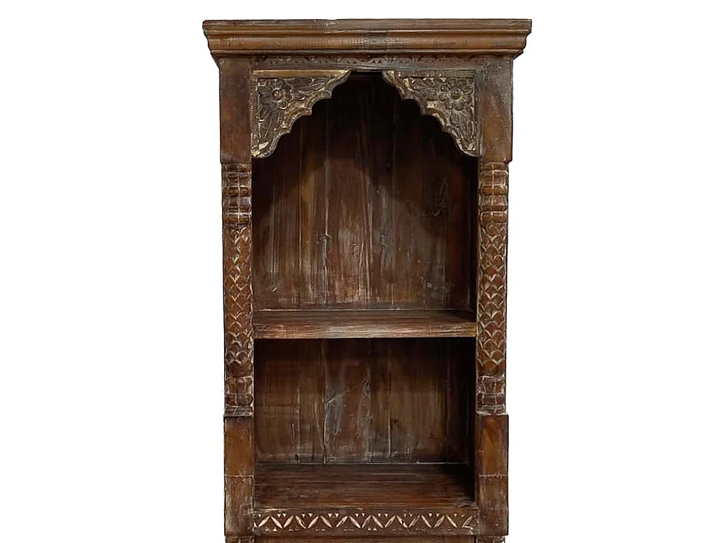 Estante artesanal em madeira 58x35x183 cm