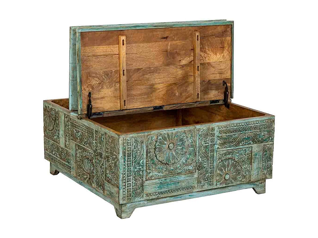 Table basse en bois Vert 100x100x47 cm (h)