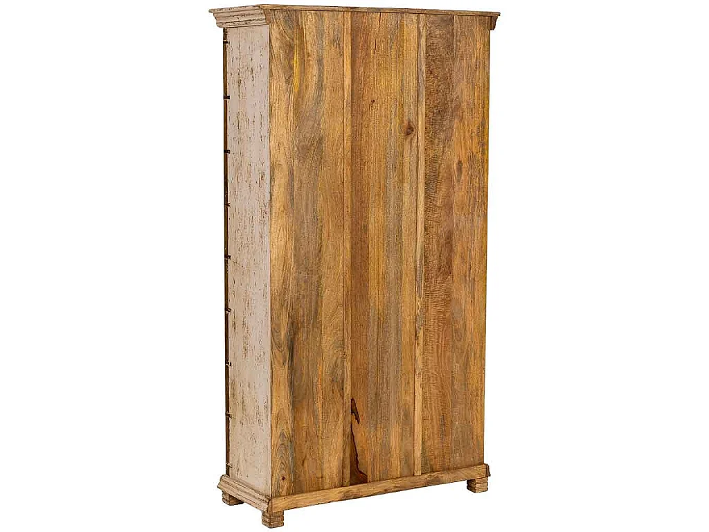 Estantería librería de madera artesanal blanca 100x40x180h cm