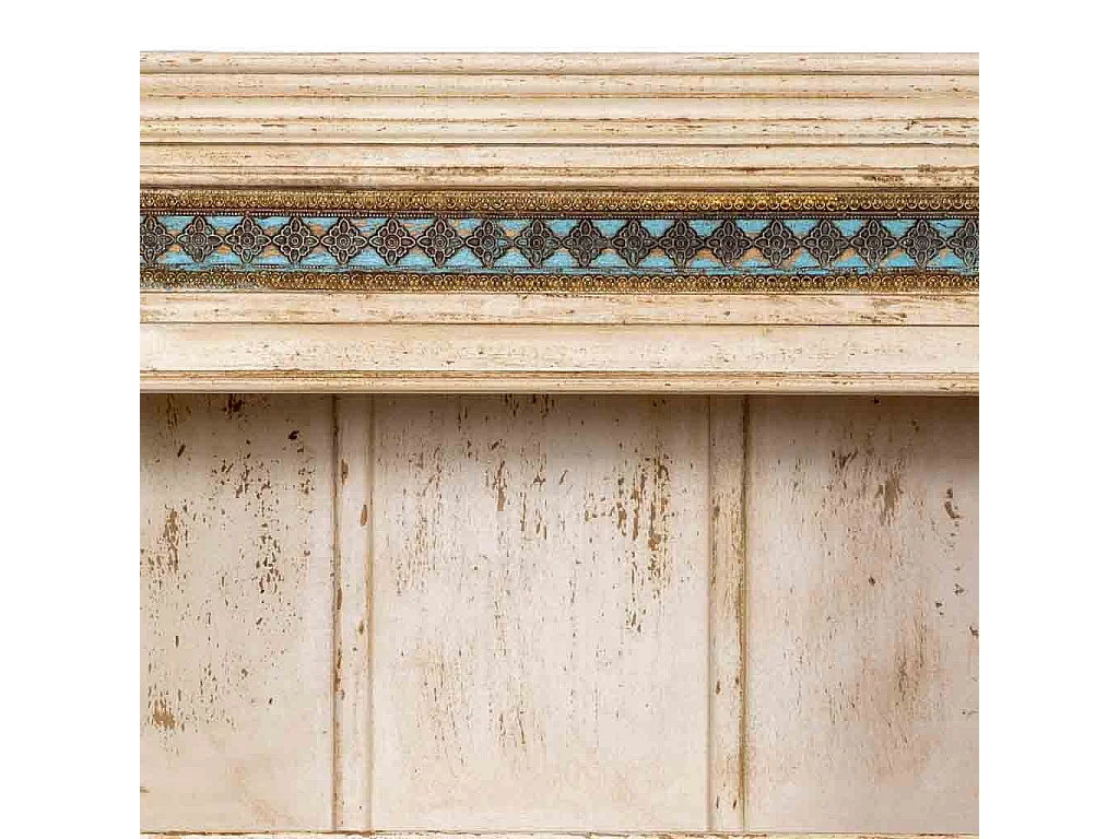 Estantería librería de madera artesanal blanca 100x40x180h cm