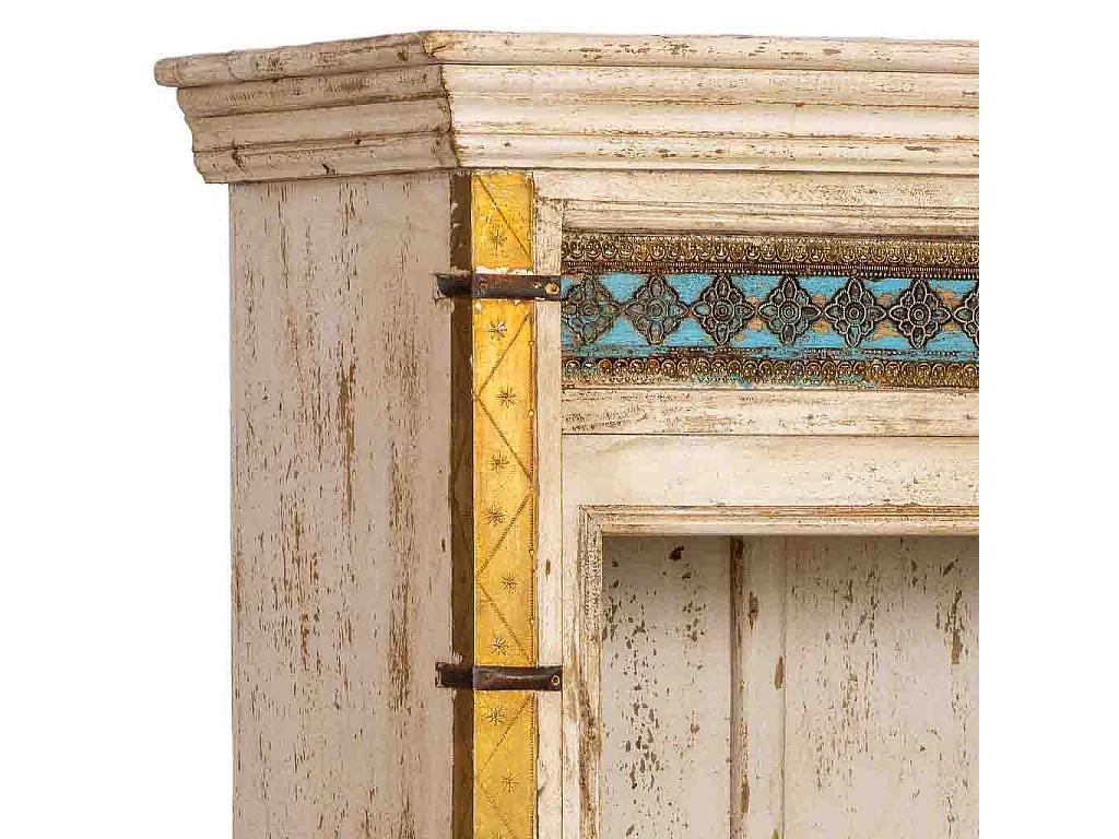 Estantería librería de madera artesanal blanca 100x40x180h cm