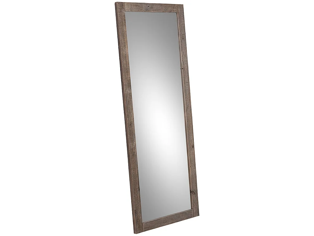 Miroir rectangulaire en bois brun 70 x 3 x 180 cm (h)