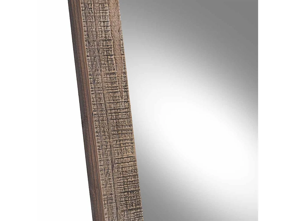 Miroir rectangulaire en bois brun 70 x 3 x 180 cm (h)