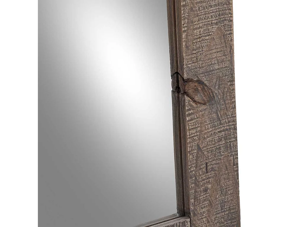Miroir rectangulaire en bois brun 70 x 3 x 180 cm (h)