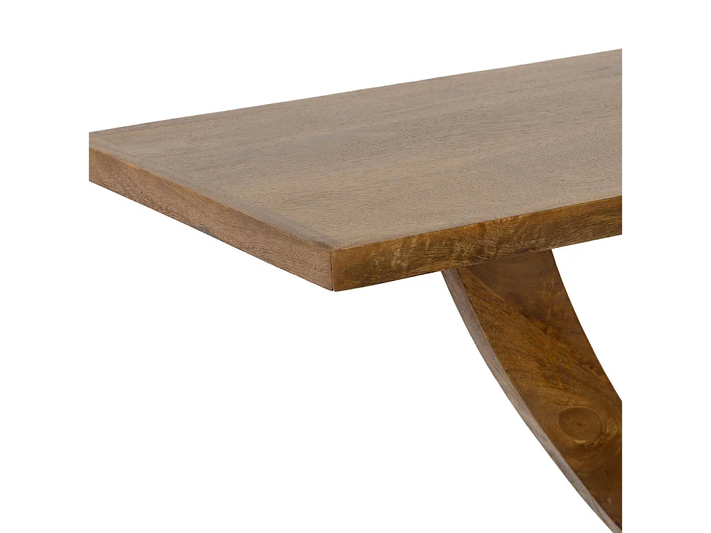 Mesa de entrada em madeira castanha feita à mão, com 120x35x74 cm