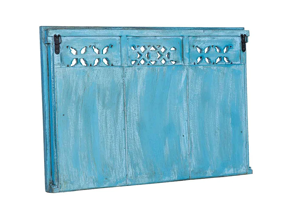 Miroir en bois bleu 93x7x63 cm (h)