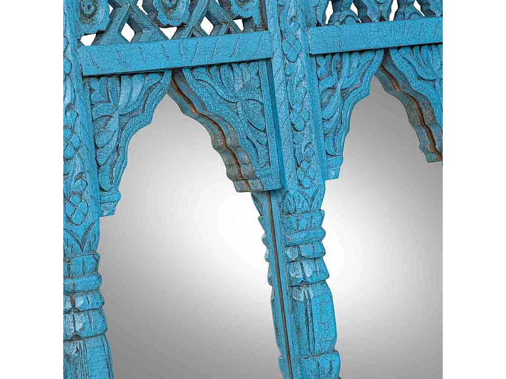 Miroir en bois bleu 93x7x63 cm (h)
