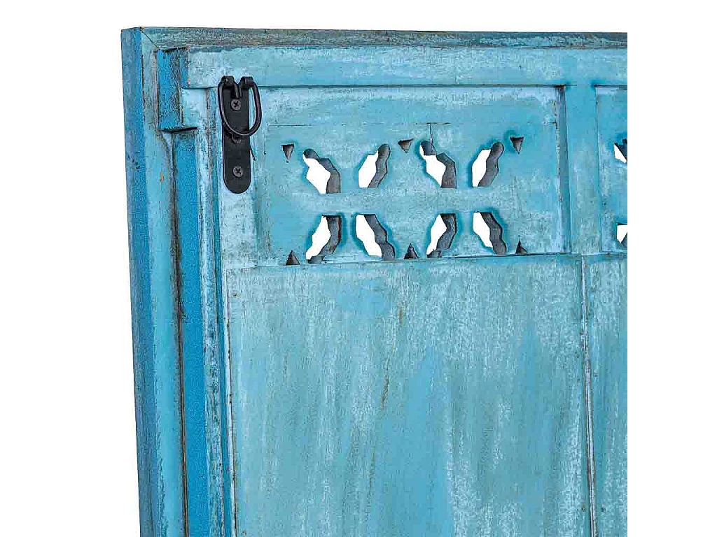 Miroir en bois bleu 93x7x63 cm (h)