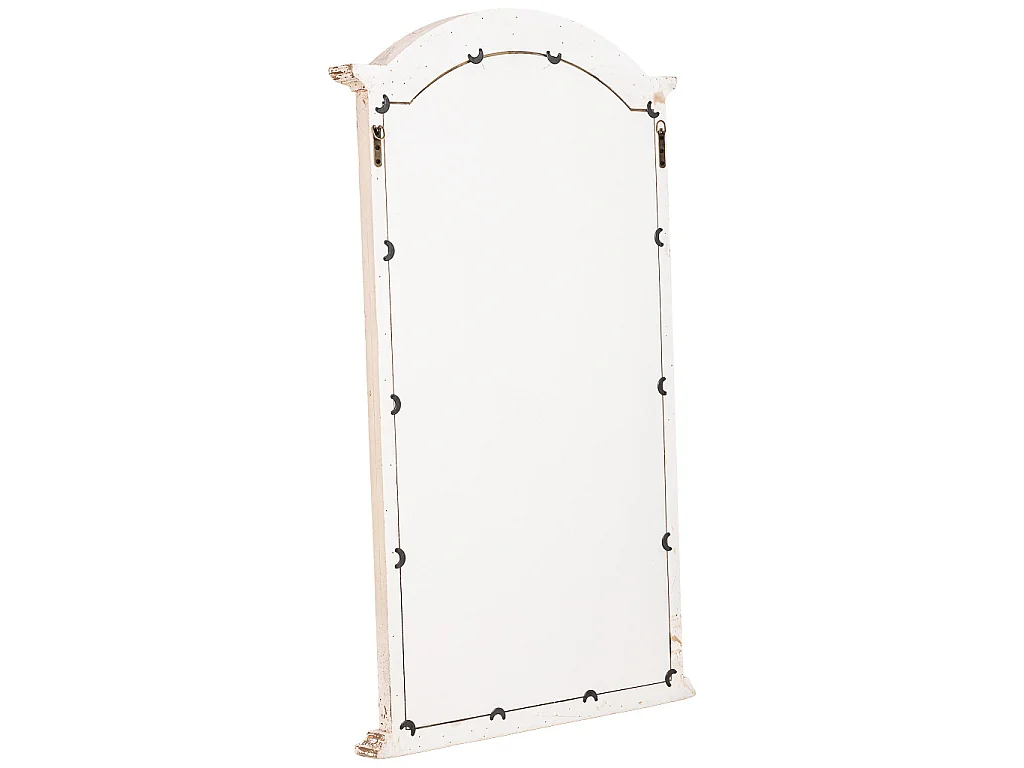 Miroir mural en bois blanc et bleu 72.5x7x121.5h cm